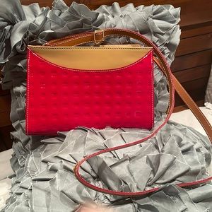 Arcadia cross body patent leather and regular leather